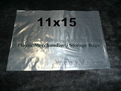 100 Clear Merchandise Bags 11”x 15” Plastic 1 Mil Apparel Bags 11×15