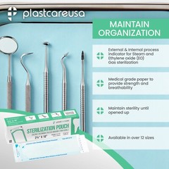2.75″ x 10″ Self-Sealing Sterilization Pouches for Autoclave (1 Box of 200)