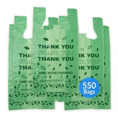 Bulk Biodegradable Thank You Bags 11.5″x6.5″x22″