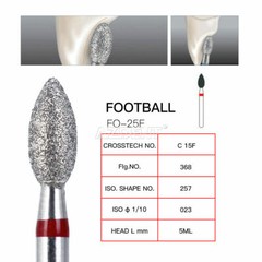 AZDENT Dental Handpiece Diamond Burs Super Coarse Football Cutting 368-023F