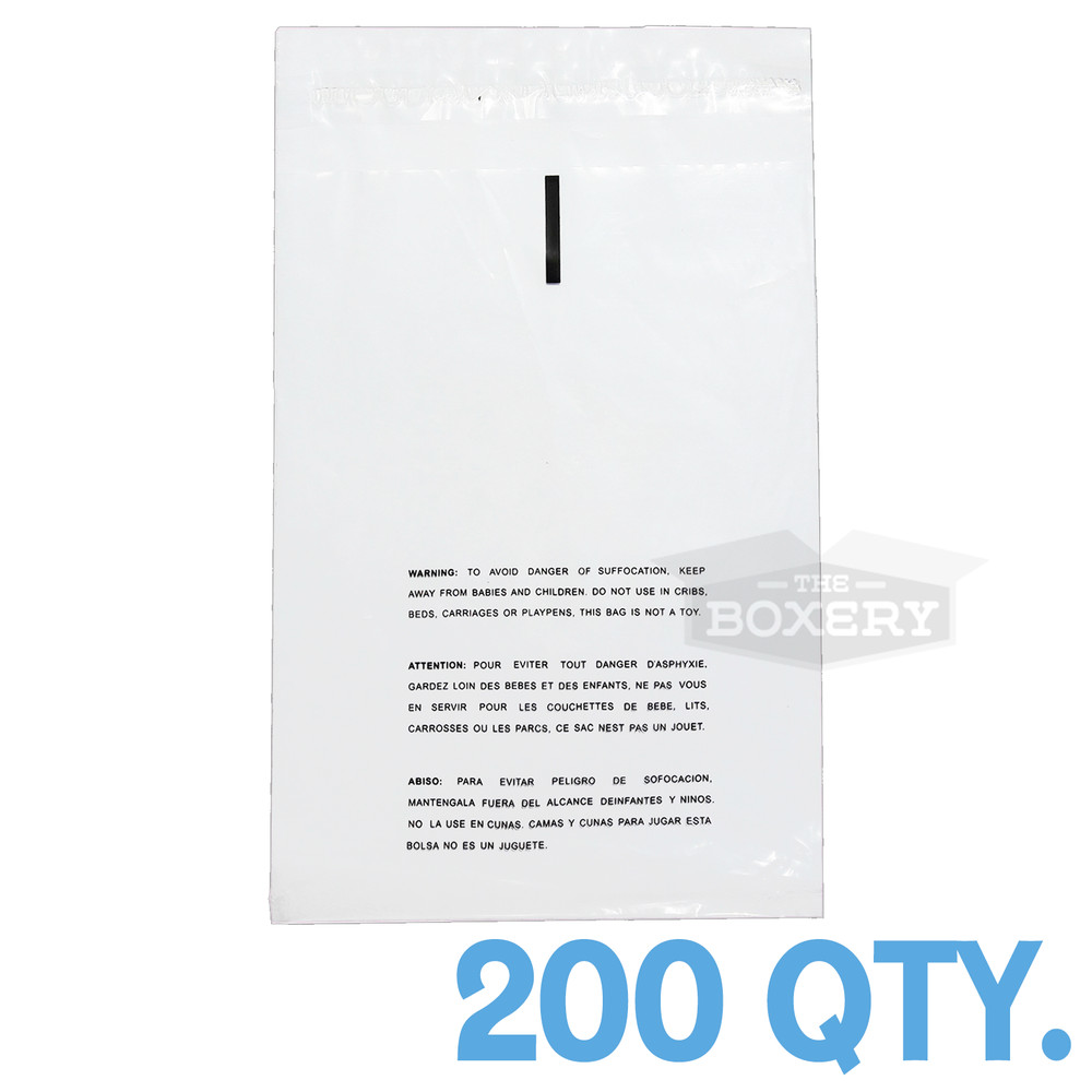 200 10×15 Self Seal Suffocation Warning Clear Poly Bags 1.5 mil Free Shipping