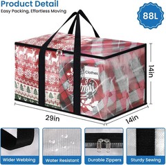 RoomHacks Heavy Duty Clear Moving Bags with Reinforced Handle and Double Zipper,