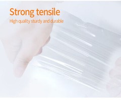 WHITE BLOCK HEAVY DUTY 2 Mil Clear Zip Seal Bags Reclosable Top Lock Plastic