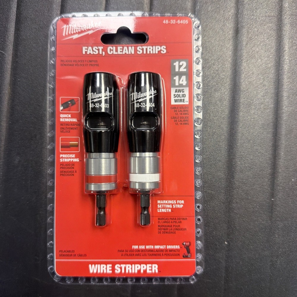 Milwaukee 48-32-6405 2-Piece Solid AWG Wire Stripper Set (12 & 14 AWG)