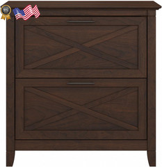 Bush Key West 2 Drawer Lateral File Cabinet Bing Cherry 1 FREE SHIPPING USA