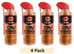 3-IN-ONE RV Care Rubber Seal Conditioner,11 oz. Material for Rubber Seals 4 Pack