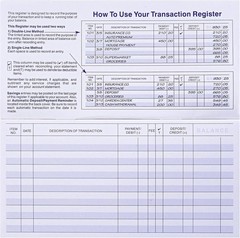 24 PCS Check Registers for Personal Checkbook, Easy to Read Checkbook Register
