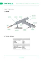 Raytools BW101-GS 3000W Laser Welding Head Laser Welding/Cleaning/Cutting Gun