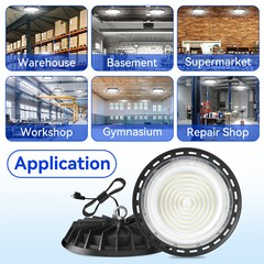 500W UFO LED High Bay Light Industrial Warehouse Factory Shop Bay Lighting 2Pack