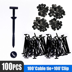 100PCS Nylon Universal Cable Heavy Duty Tie Buckle Self Locking Zip Ties Holder