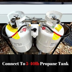 24 inch RV Propane Hose, 1/4″ Inverted Camper Propane Hose Connect to 2-Stage Au
