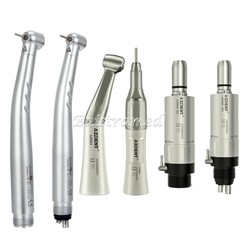 NSK Pana Max Style Dental LED High Low Speed Handpiece Kit Contra Angle 2/4Hole