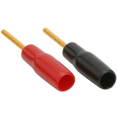 5-Pair Gold 12 AWG Speaker Pin Connectors Red and Black with Set Screws