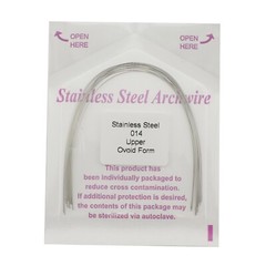 100pcs Dental Orthodontic Arch Wire Stainless Steel Ovoid Form Archwires Round