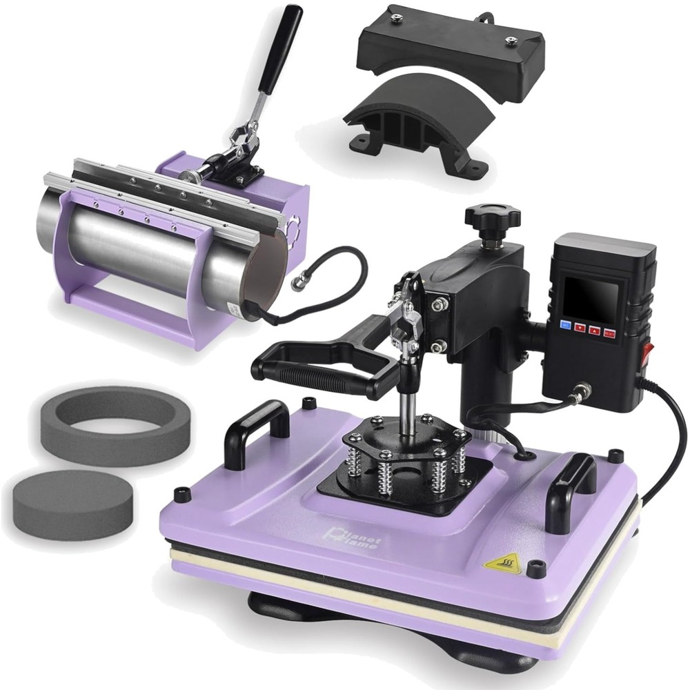 12×15 Inch, 360° Swing Away 5 in 1 Heat Transfer Machine, Multifunctional Hea…