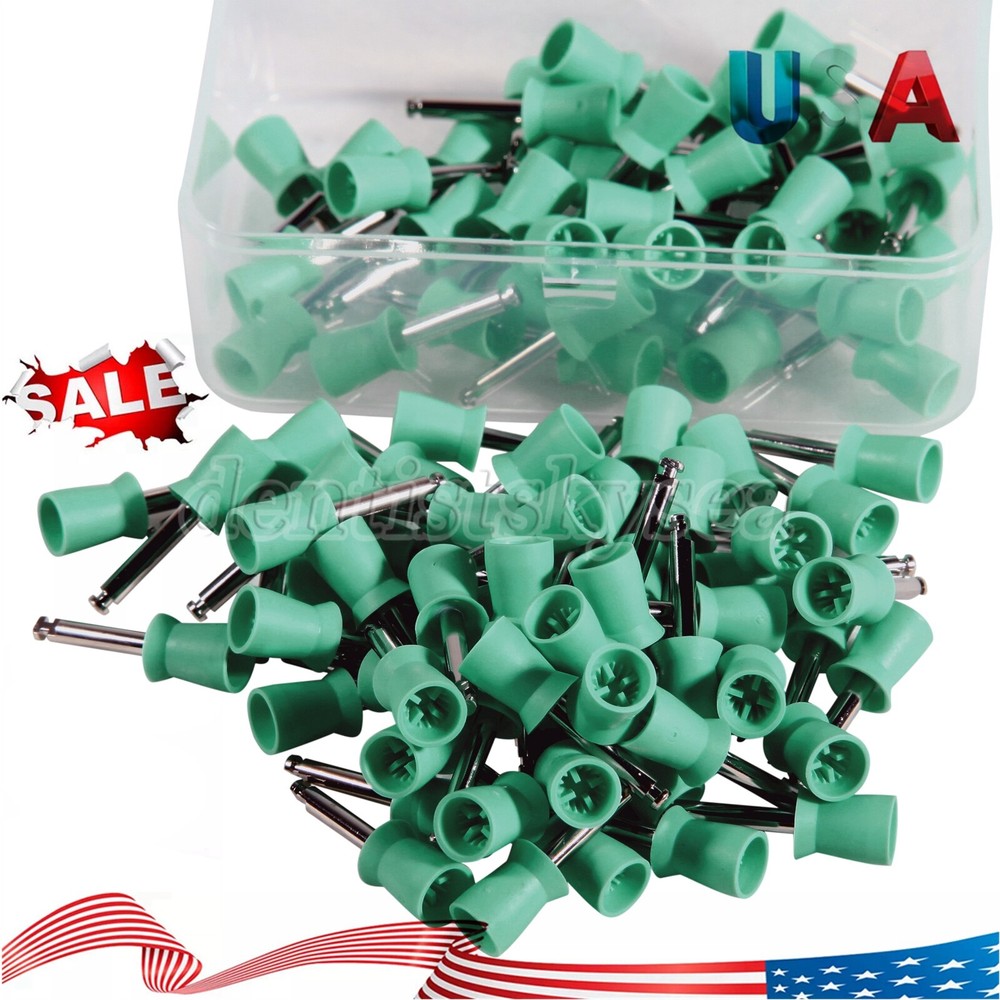 100-1000pcs Dental Rubber Polishing Prophylaxis Cups Brushes Prophy Polisher CUP