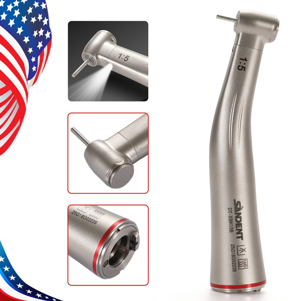 SANDENT Dental 1:5 LED Contra Angle Handpiece Standard Internal Four Spray OR