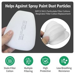 10/20/50Pcs 5N11 Cotton Filter Replacement For 6200 6800 7502 Respirator Filters