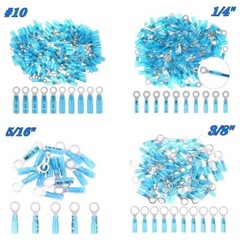 Waterproof Wire Crimp Connectors Heat Shrink Ring Terminals 22-10 AWG 50-500PCS
