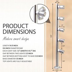 2pcs Jewelry Showcase LED pole light for retail display case 4000K 6000K FY-55