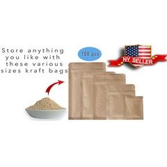 QQ Studio Pack of 100 Double Sided Brown Kraft QuickQlick™ Gardening Storing Bag
