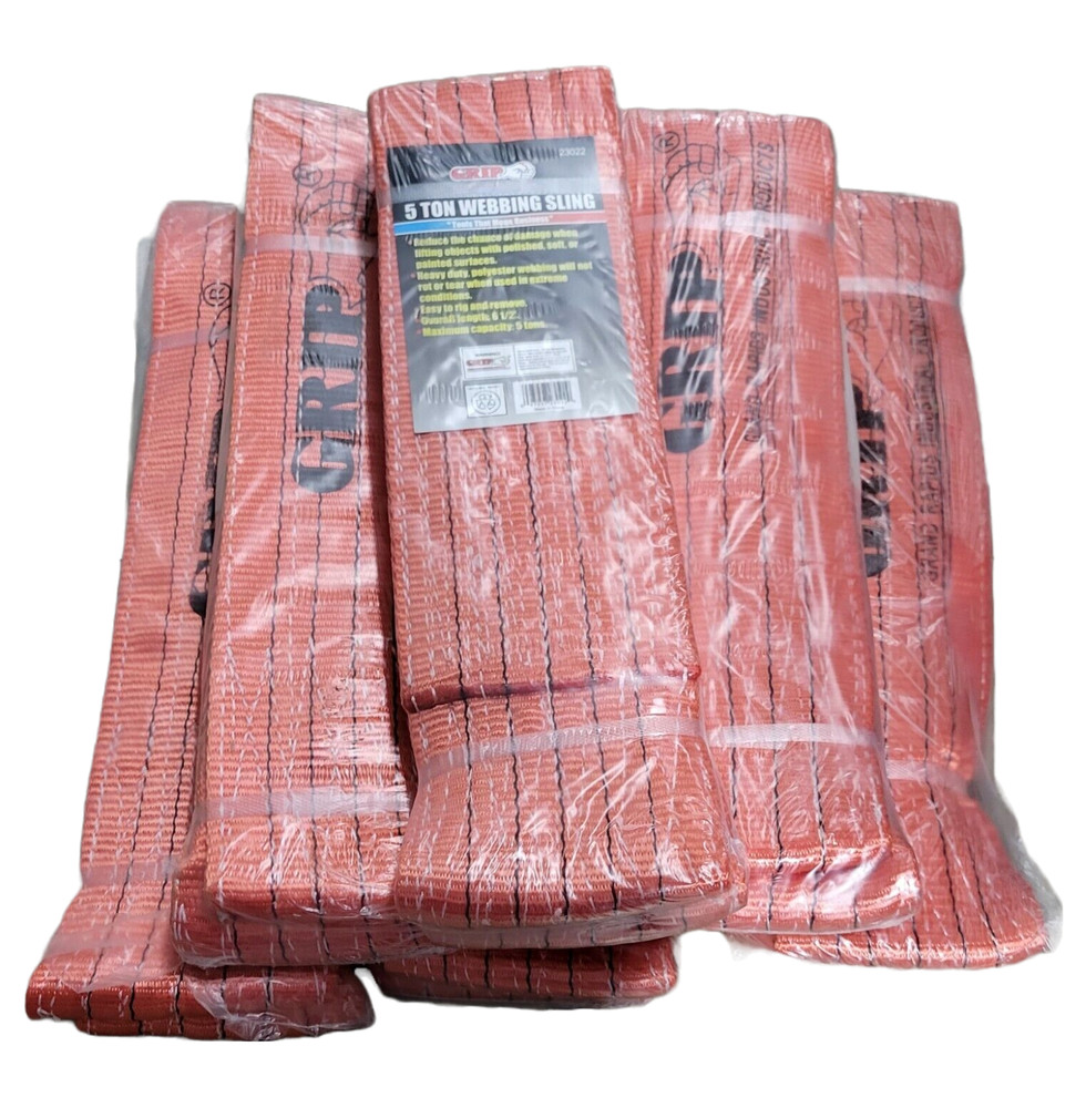 5 Ton Webbing Slings 6pk