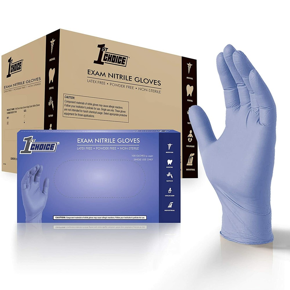 Premium Nitrile Disposable Exam Medical Gloves Latex Powder Free
