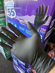 Emerald Black Latex Examination Gloves 1 case
