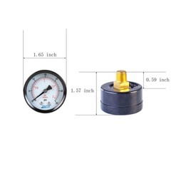General Dry Pressure Gauge, 1.5″ Dia, 0-30 psi, 1/8 NPT Back Mount ( pack of 1)