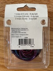 Staples Book Rings Multi Color Metallic 16 count Different Sizes NEW