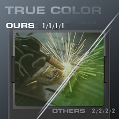 Large View True Color Solar Power Auto Darken Welding Helmet/Hood 4 Arc Sensors
