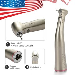 NSK Ti-MAX X95L Style Dental 1:5 LED Fiber Optic Contra Angle Handpiece Inner