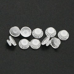 10 Pcs/Pack Dental Orthodontic Ceramic Clear Lingual Button Bondable Round Base