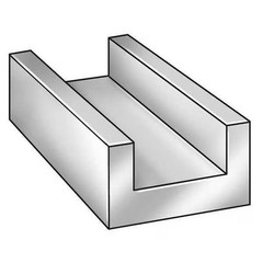 Manufacturer Varies U-Channel,AL 6063,0.093 Th,1/2 In x 8 ft 63CH.093X.5X.5-96