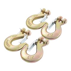 4 Pack 5/16″ G70 Chain Hook Clevis Slip Hook with Safety Latch 14000Lbs Capacity