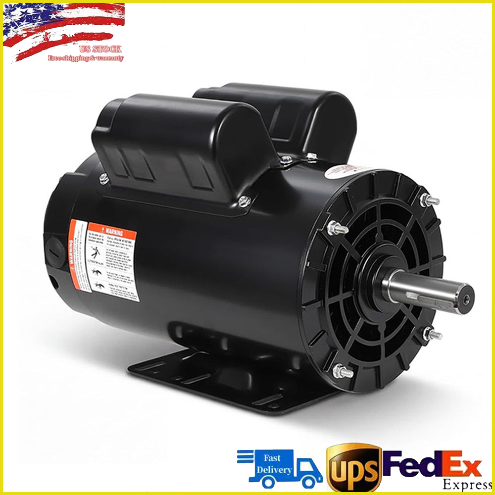 5HP SPL Air Compressor Electric Motor 17.6Amps 56 Frame 3450RPM 5/8“ Keyed Shaft