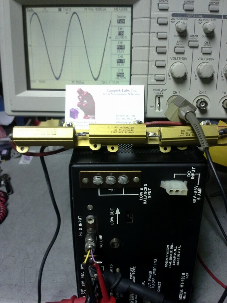 Power Amplifier 30Hz-20kHz 125Wt 75V 68dB max gain Low impedance 4 magnet drive