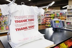 THANK YOU 12×6.5×22 T-Shirt Shopping Bags Plastic Shopping Merchandise Bag White