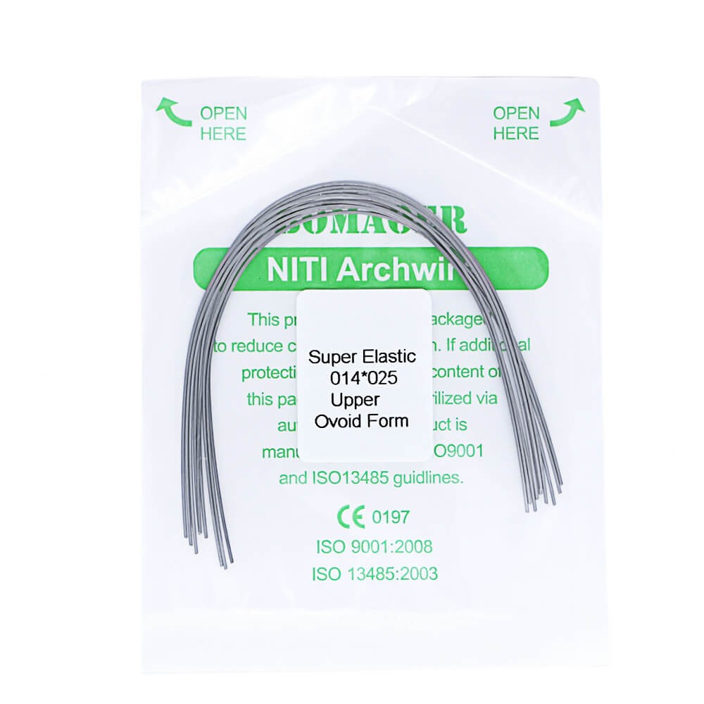 10×Dental Orthodontic Super Elastic Ni-Ti Arch Rectangular Wire Oval 14×25 Upper