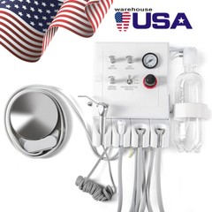 Portable Dental Turbine Unit Air Compressor/High&Low Speed Handpiece Kit 2/4Hole