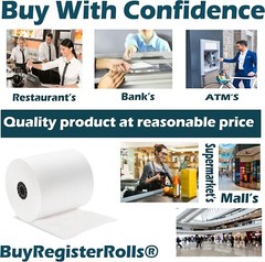 (50 Rolls) 3 1/8 x 230 Thermal Paper Receipt Rolls, Premium Quality German Paper
