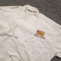 Edwards Unisex Adult Chef Coat Jacket Large White Foster Farms Double Breasted *