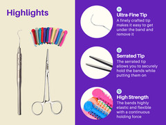 Dental Braces Color Changing Kit, Orthodontic Ties Changing kit ARTMAN