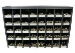 Cold Rolled Steel Powder Coated 40 Compartment Pigeon Hole Bin, Bolt Bin