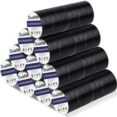 100 Rolls Black Electrical Tape Bulk 3/4 Inch X 66Ft, Waterproof Vinyl Electric