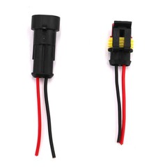 2Pin Way Car Waterproof Male Female Electrical Connector Plug Wire Kit Set Lot