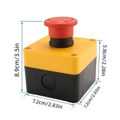 Red Emergency Stop Push Button Switch 660V 10A IP65 Weatherproof Replacement