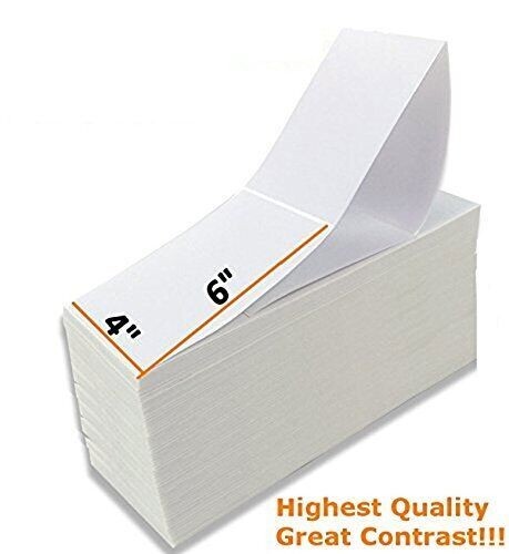 2000 Labels Fanfold 4×6 Direct Thermal Label Shipping Zebra 2844 ZP450 ZP505