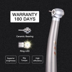 Joydental Dental E-generator Shadowless Ring LED High Speed Handpiece 4 Holes M4
