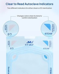 JMU Self Sterilization Pouches Autoclave Pouch 3.5*6.5″ Sterilizer Bags 1000pcs